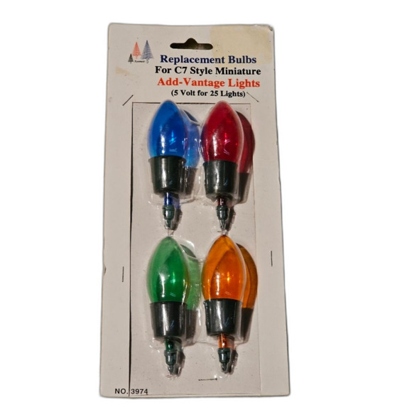 Replacement Bulbs For C7 Style Christmas Add-Vantage Lights Lot of 2 - 8 Bulbs - Picture 3 of 3